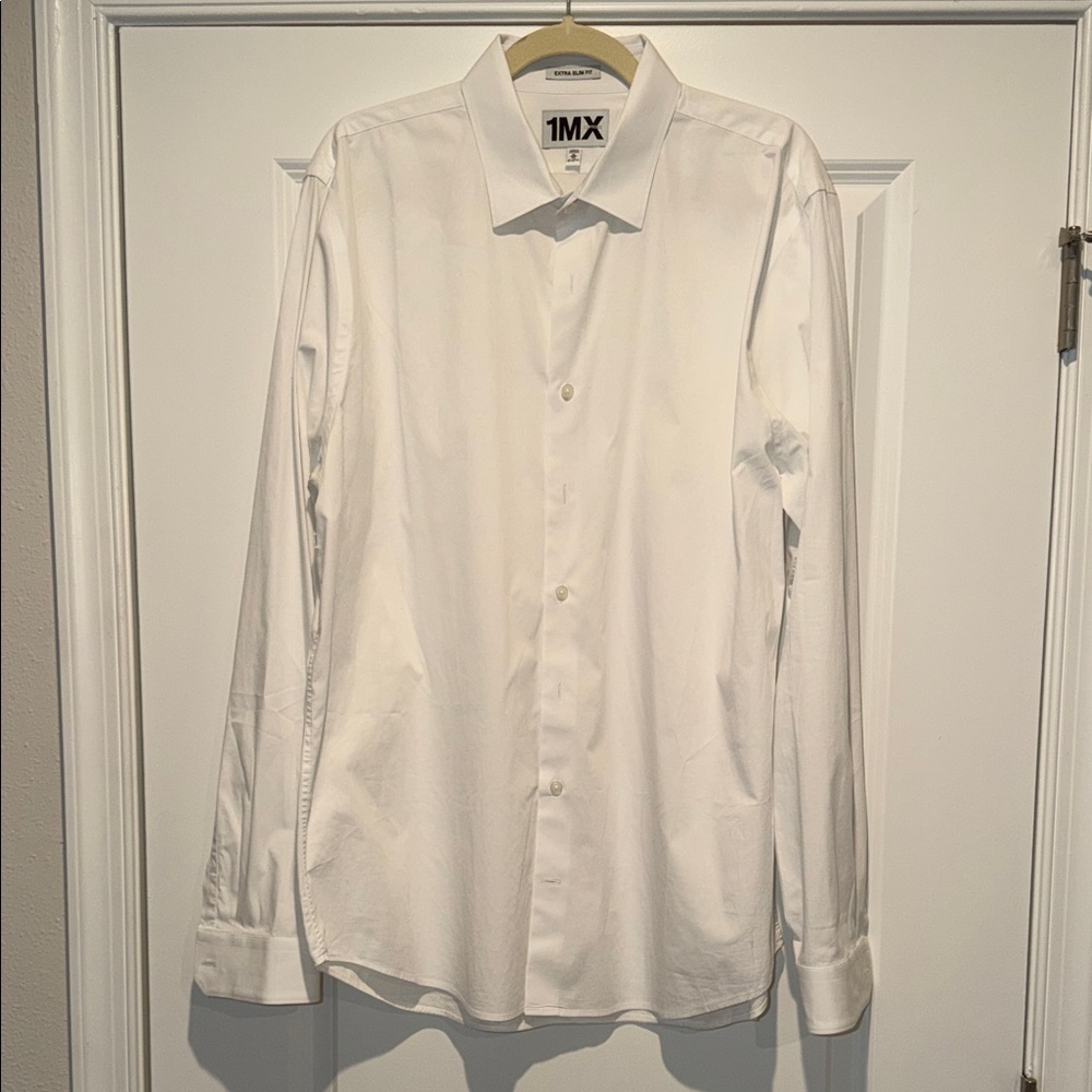 Men’s White Dress Shirt - Classic Spread Collar